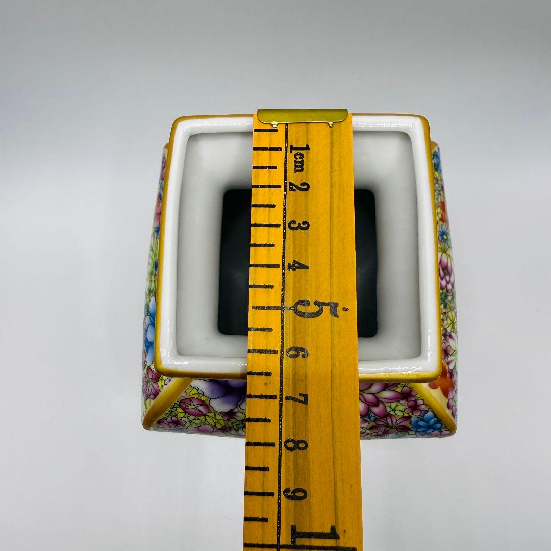 R108 万華彩蒔絵 花瓶（かびん）陶磁器 アンティーク