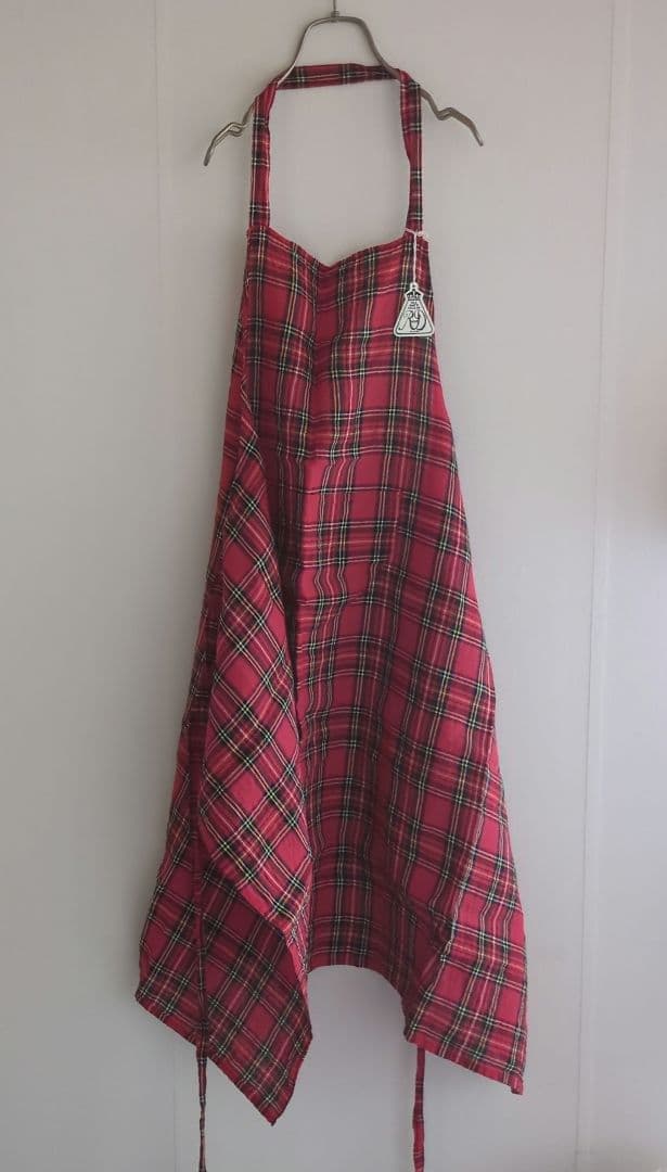 3/31まで　R&D.M.Co-TARTAN CHECK APRON　リネン
