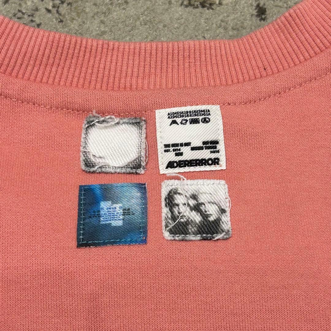 美品　ADERERROR ピンク スウェット アーダーエラー　Nolc logo