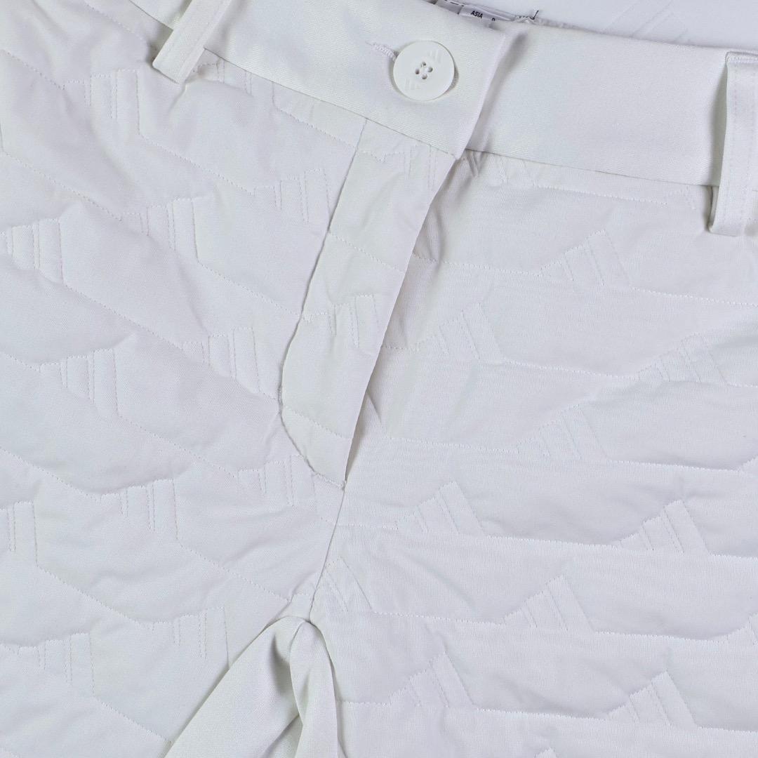 【S】定価37,400円 アディダスゴルフ 保温 中綿 キルト セットアップ 白