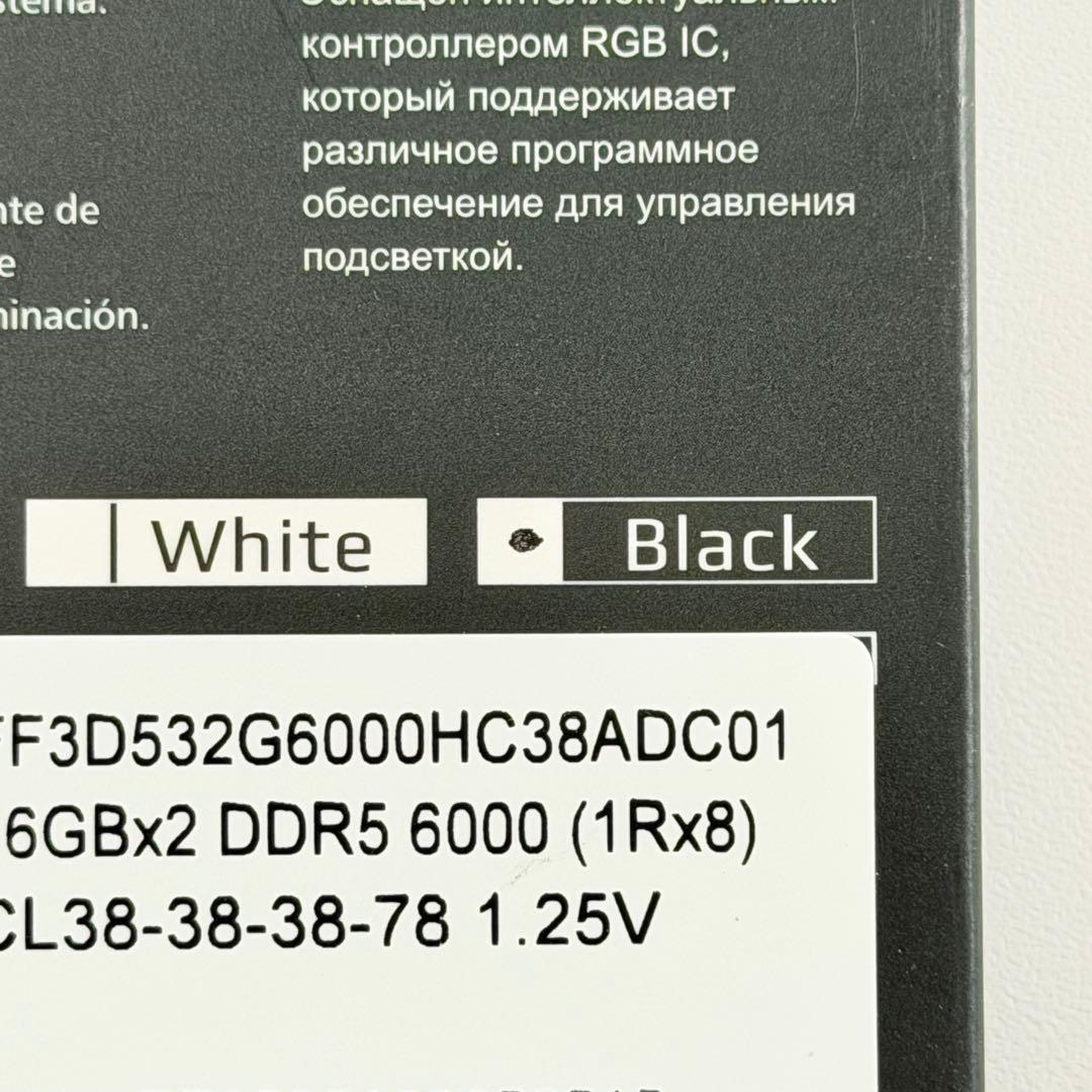 【新品未開封】T-FORCE RGB DDR5-6000 32GB（16GBx2