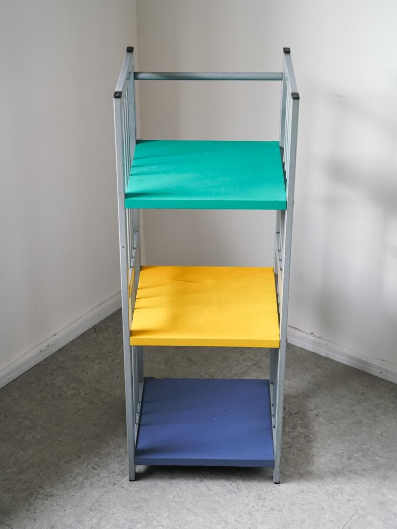 vintage shelf ポストモダン 3段 スチールシェルフ レトロポップ