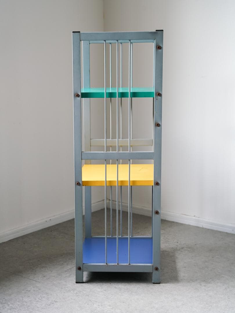 vintage shelf ポストモダン 3段 スチールシェルフ レトロポップ