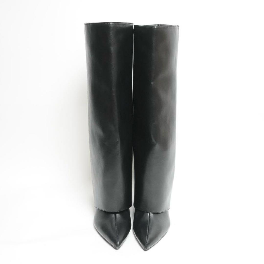 【新品未使用タグ付き】ZARA ザラ ハイヒールゲーターブーツ 23 eu35