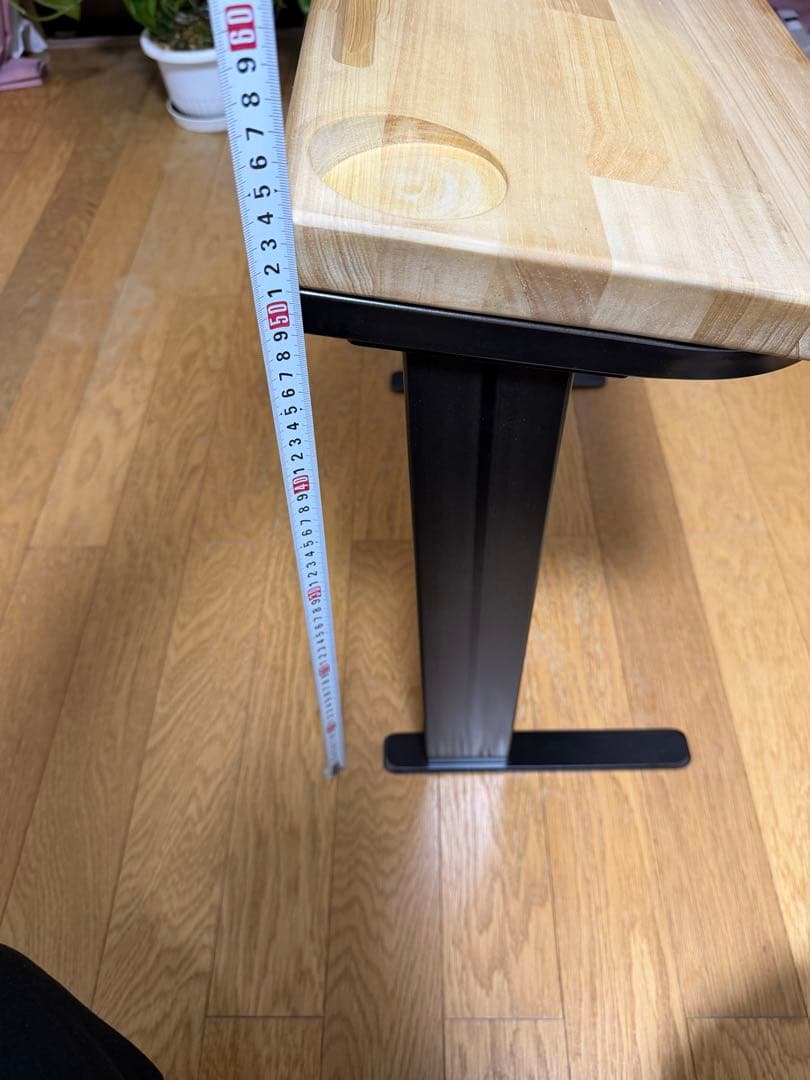 ごろ寝サポートスマホホルダー　サイドテーブル 木製天板 ドリンクホルダー付き