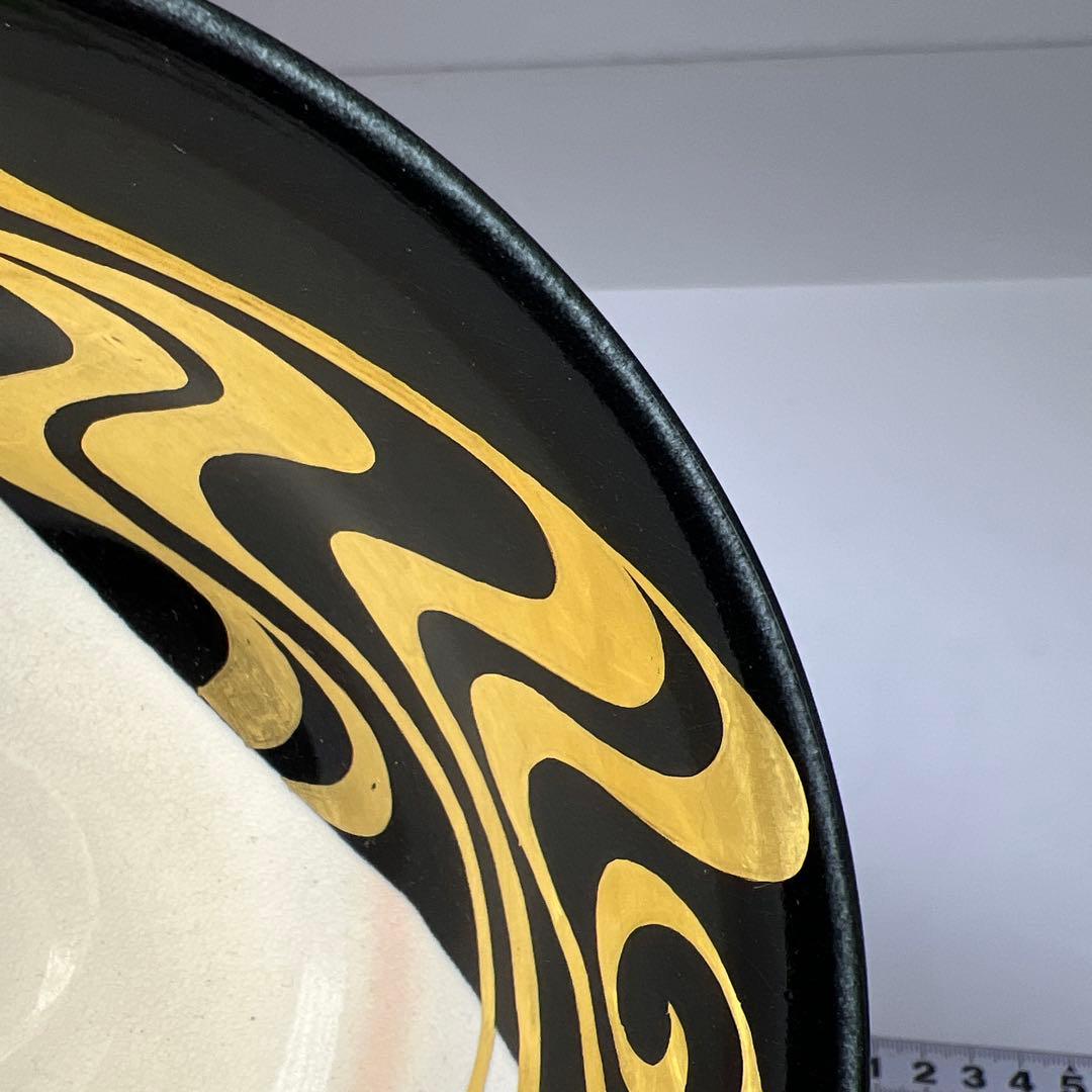 宮川香雲　龍谷焼　極彩色　茶碗　共箱　口径12.7cm 東K8-0207☆2F