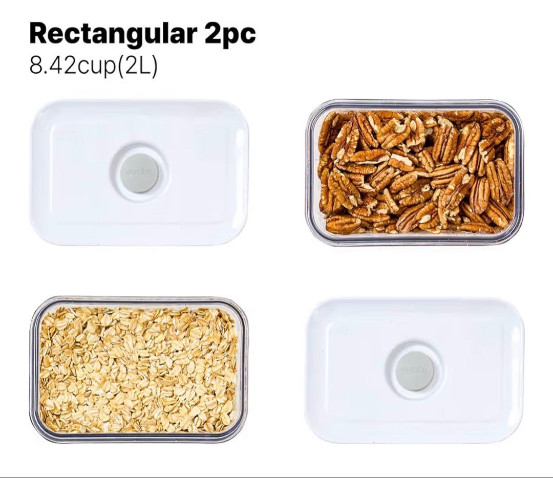 VAKUEN バクエン　真空保存容器　1.0L×2個　2.0L×2個　合計４個