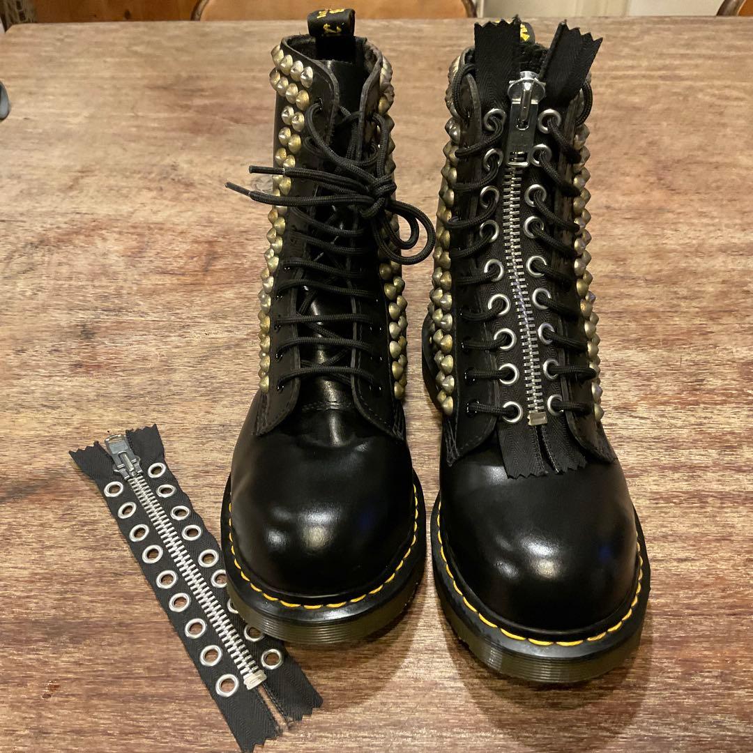 美品！ドクターマーチン スタッズ カスタム 10ホール ブーツ 1919 黒