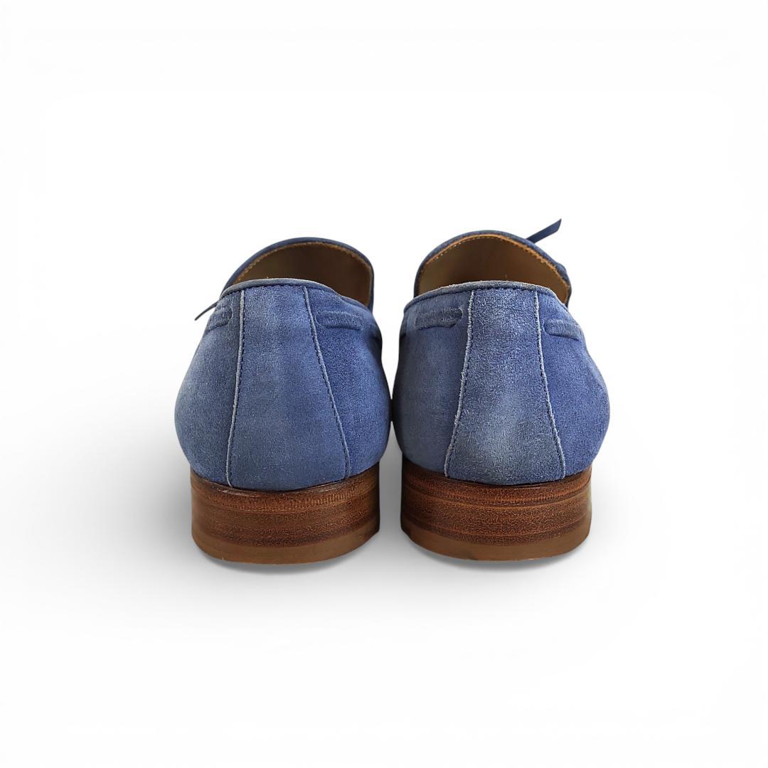 フェランテ|ローファー|スエード|6.5|水色|i1783