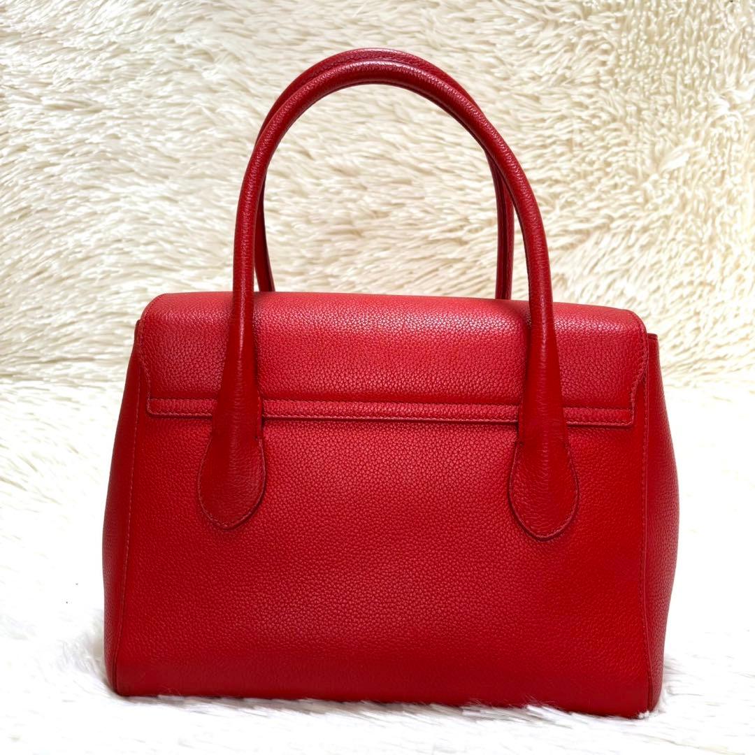 【美品】MORABITO モラビト　ミリー　ハンドバッグ　レッド