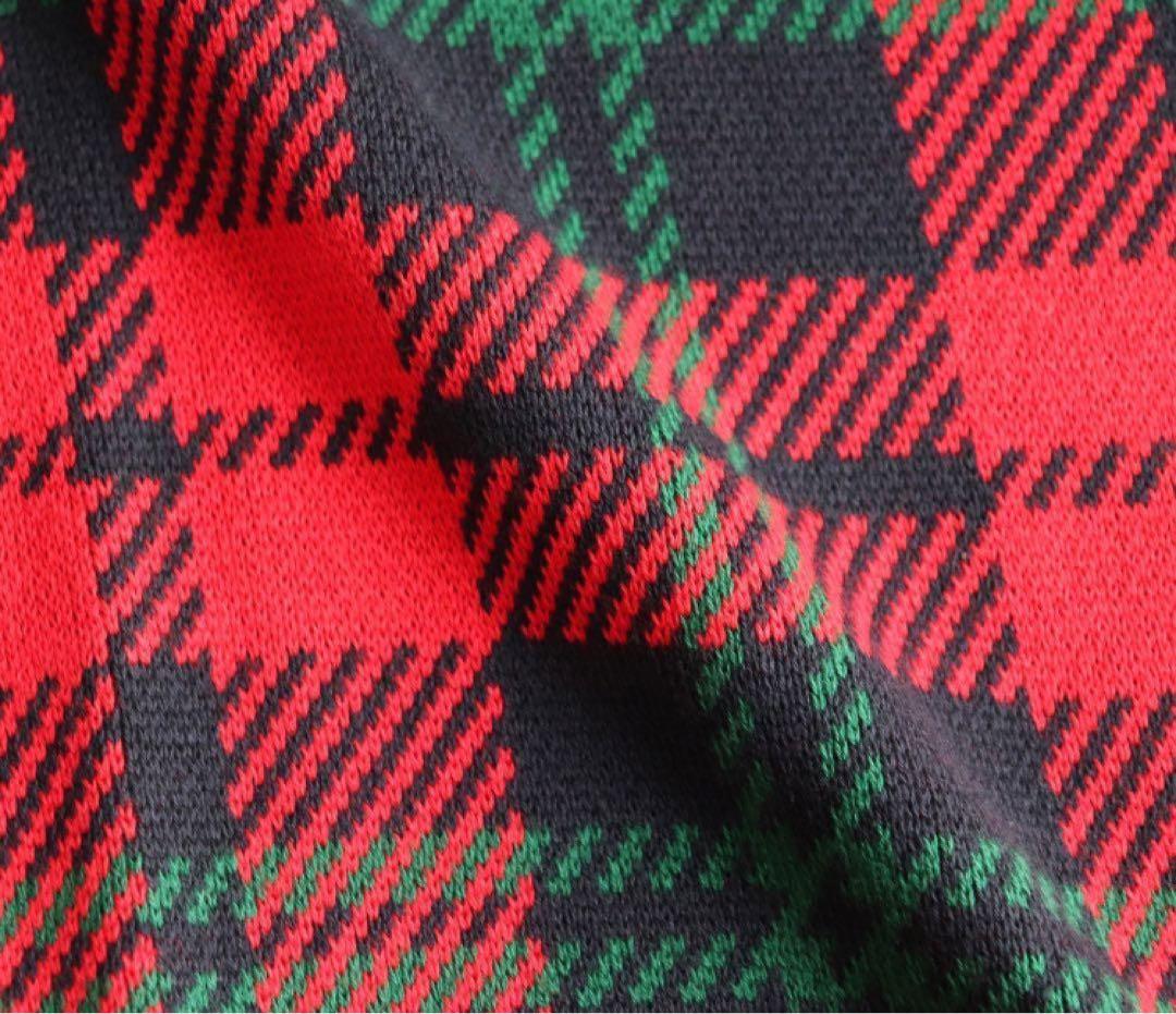 《トミーヒルフィガー》未使用 タータンチェック柄セーター ユニセックス XL