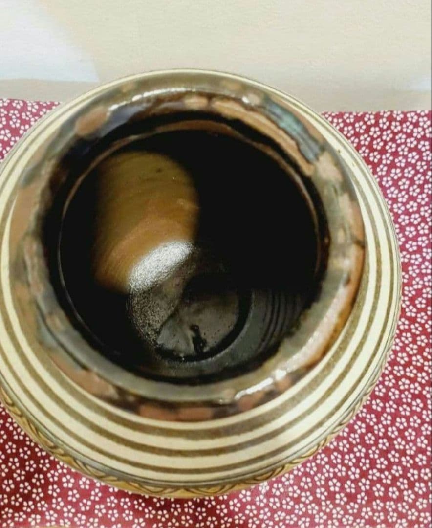 やちむん 金城次郎一門 宮城智 魚紋 大壺 人間国宝弟子