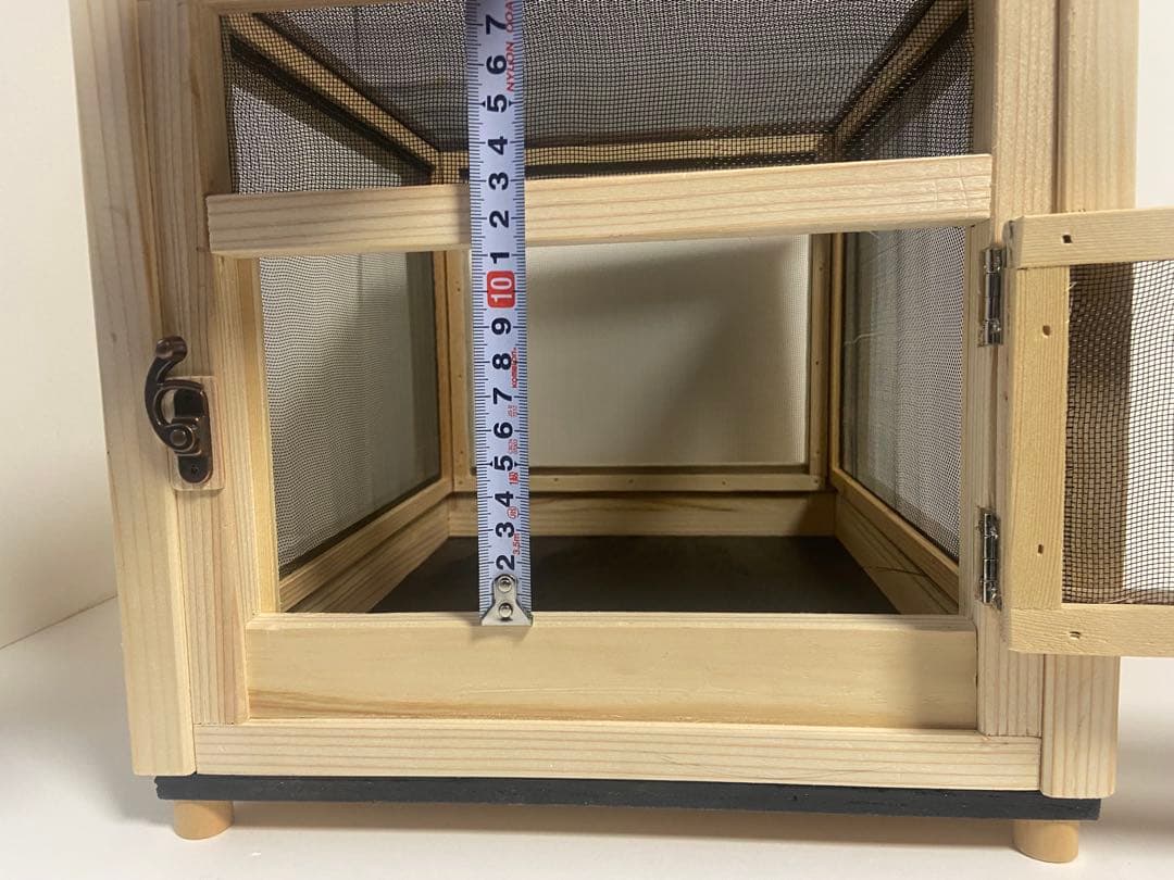 木製虫かご メッシュ窓付き　送料込み