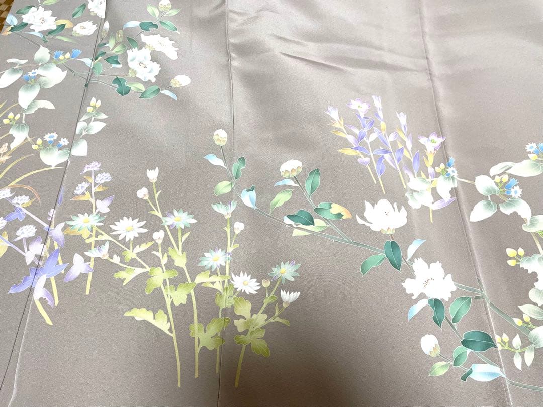 ♣️訳ありお値打ち　未使用　作家もの正絹　袷　友禅訪問着　身丈（肩から）159㎝