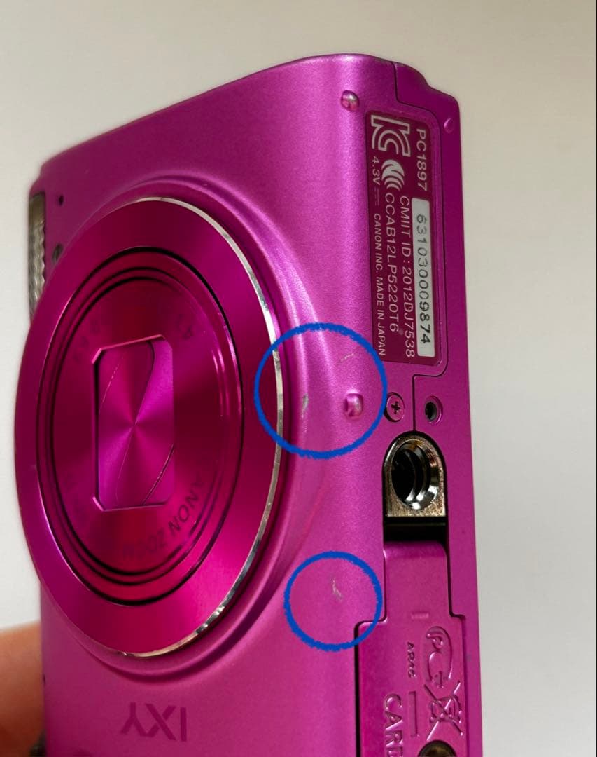 キャノン Canon IXY 610F （ピンク）　動作品