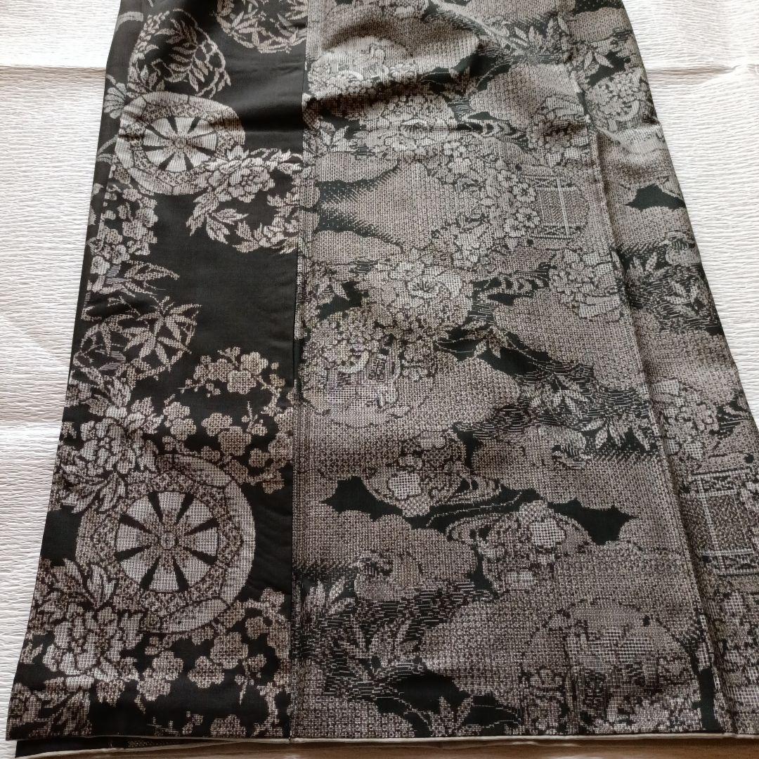 今月8日迄お値下げ中！逸品希少割り込み式本場大島紬正絹小紋袷