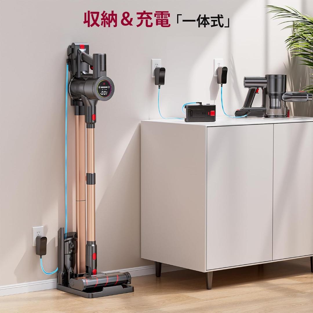 掃除機 コードレス 80Kpa超強力吸引 独立モーター自走式 AI吸引力自動制御