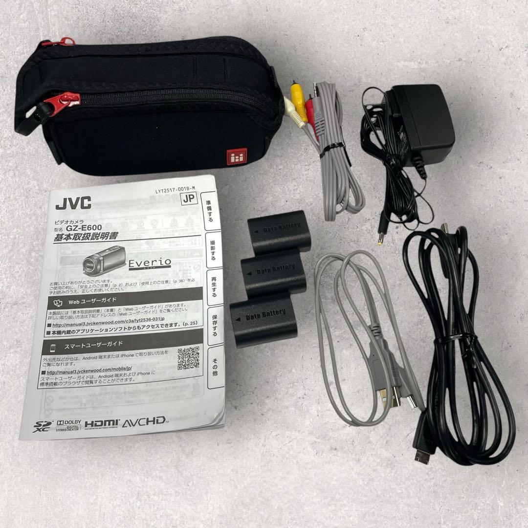 【美品】JVC　ハンディビデオカメラ【GZ-E600-Z】ブルー