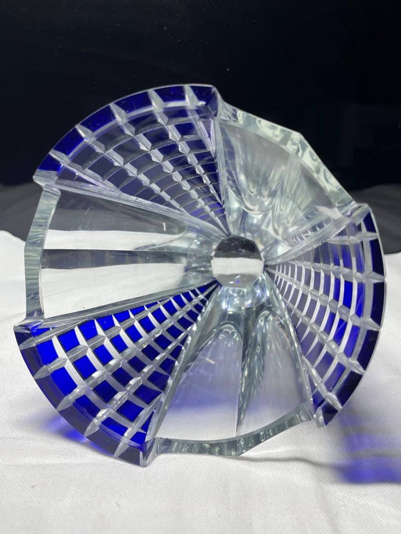 江戸切子。色被切子。古美術。骨董品。舊家蔵出し。希少品。