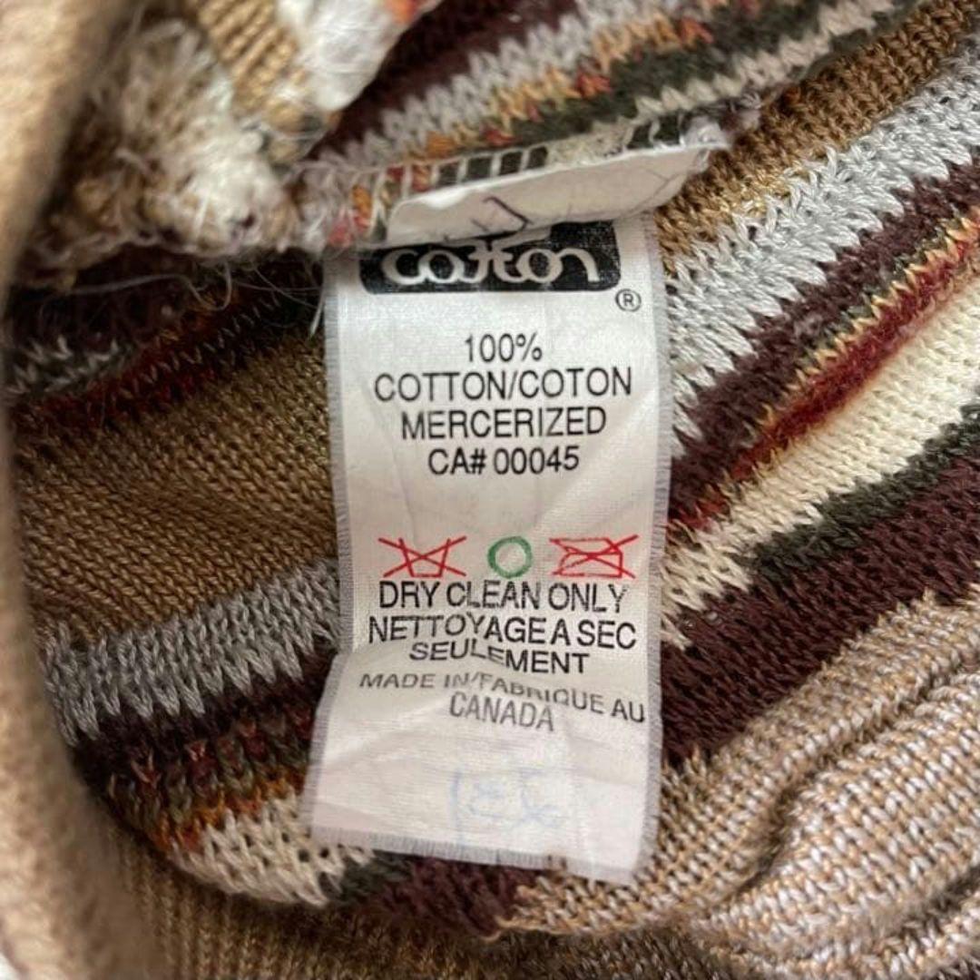 希少カラー 90s TUNDRA XL 立体3Ｄニット COOGI風 古着