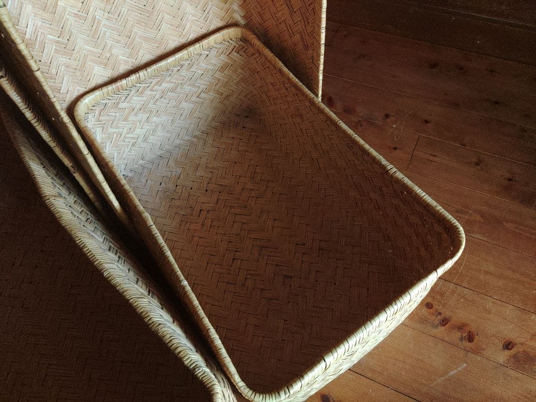 古民具 こうり レトロ　竹行李 柳行李 収納箱 衣装箱 小物入れ 雑貨