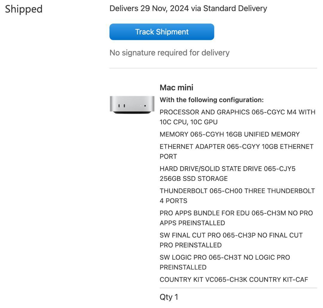 お値下げ　Mac mini M4 10GB Ethernet