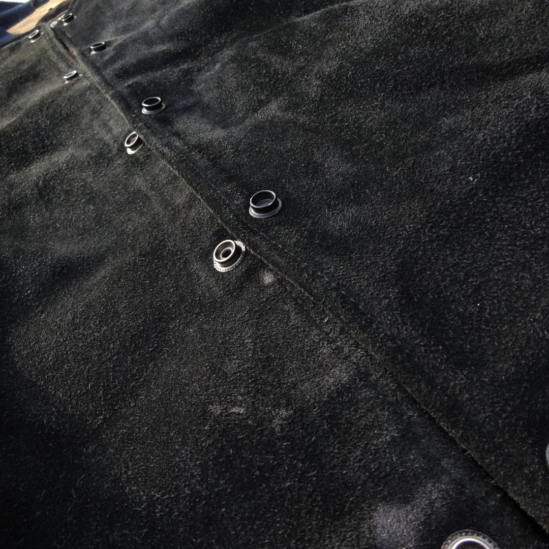 MEN'S TENORASメンズティノラス 牛革オールレザースエードスタジャン黒