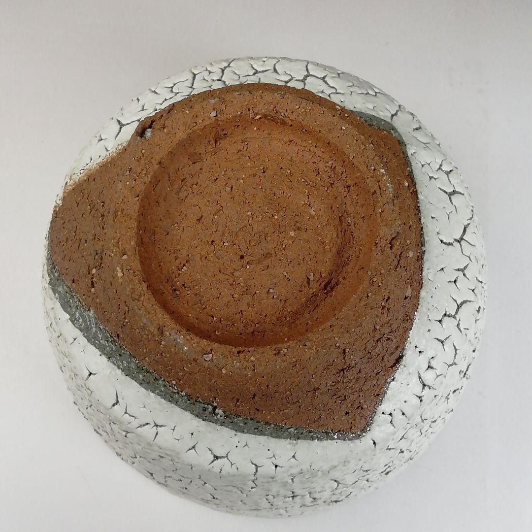 Ｔ９８２　茶碗　『梅花皮』『東原窯　羽柴良一』　共箱　抹茶碗　茶道具