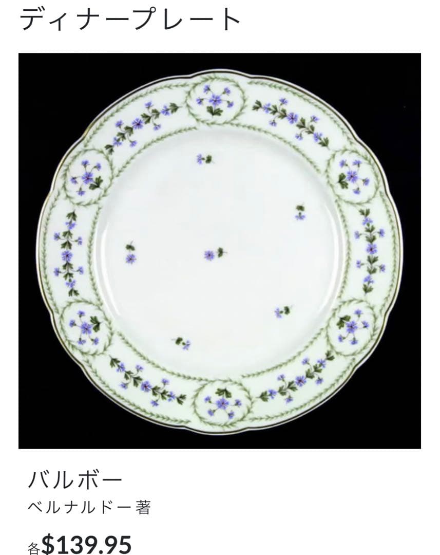 ◾️SALE◾️ 廃盤ベルナルド リモージュ フランス製 ディナープレート　5客