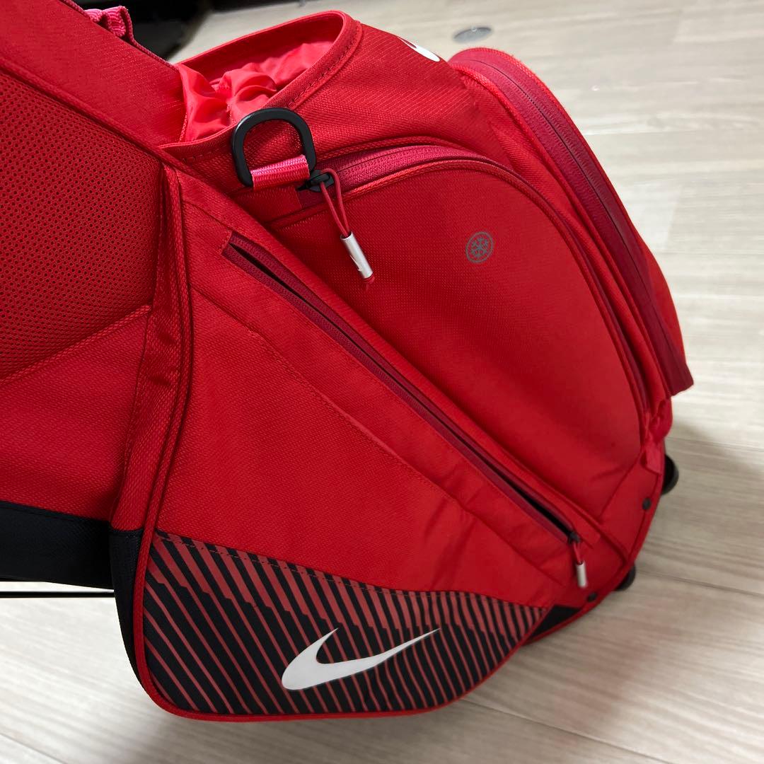 超軽量 NIKE キャディバッグ ゴルフバッグ スタンド 赤