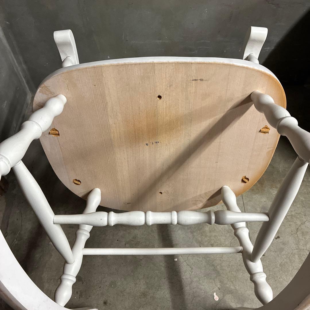 アンティーク ASAHI KYOUHAN ロッキングチェア　ホワイト 椅子 イス