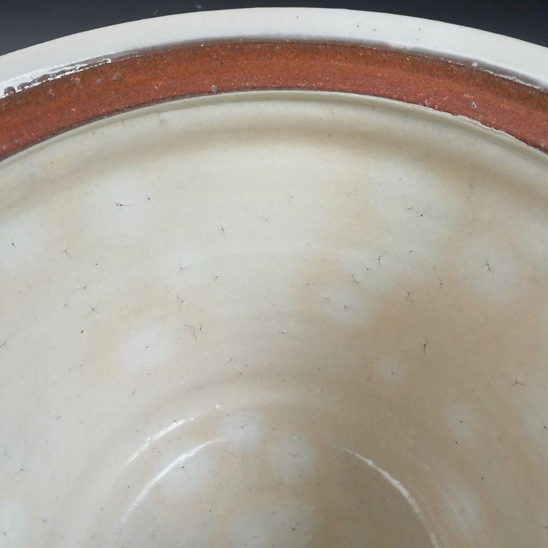 Ｔ９９５　水指　『粉引　水指』『塗替蓋付』『宇田佐平 造』　共箱　茶道具