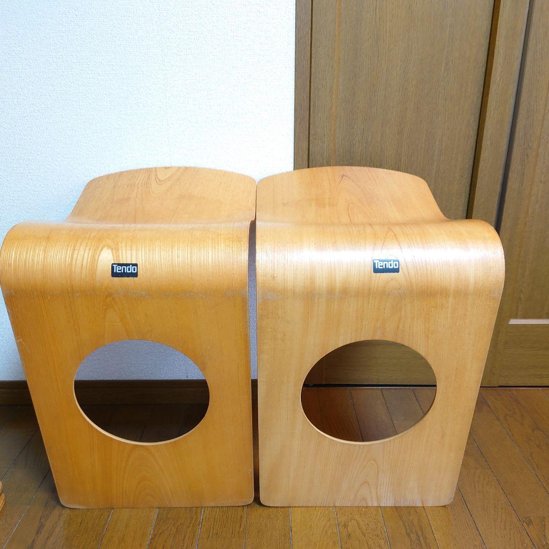 天童木工 Tendo 木製 座椅子 4脚 和室 旅館　②