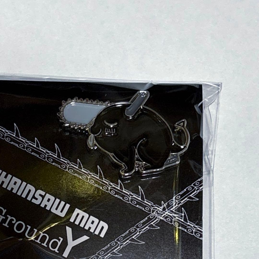 GroundY×チェンソーマン ピンバッジセット / 黒×赤ポチタ付