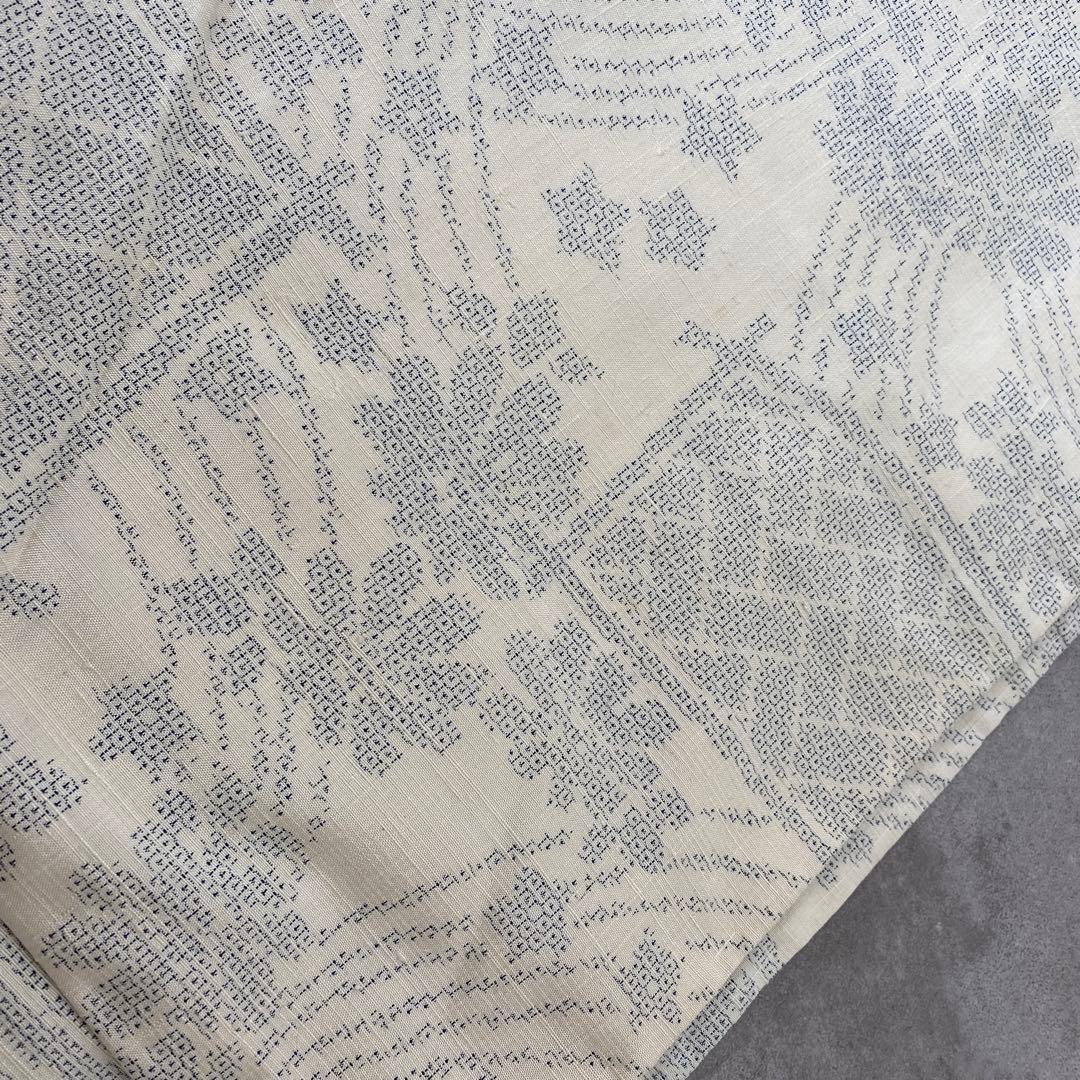 洗い張り単衣仕立て直しK1023 美品 逸品 上品 重要無形文化財 正絹 結城紬