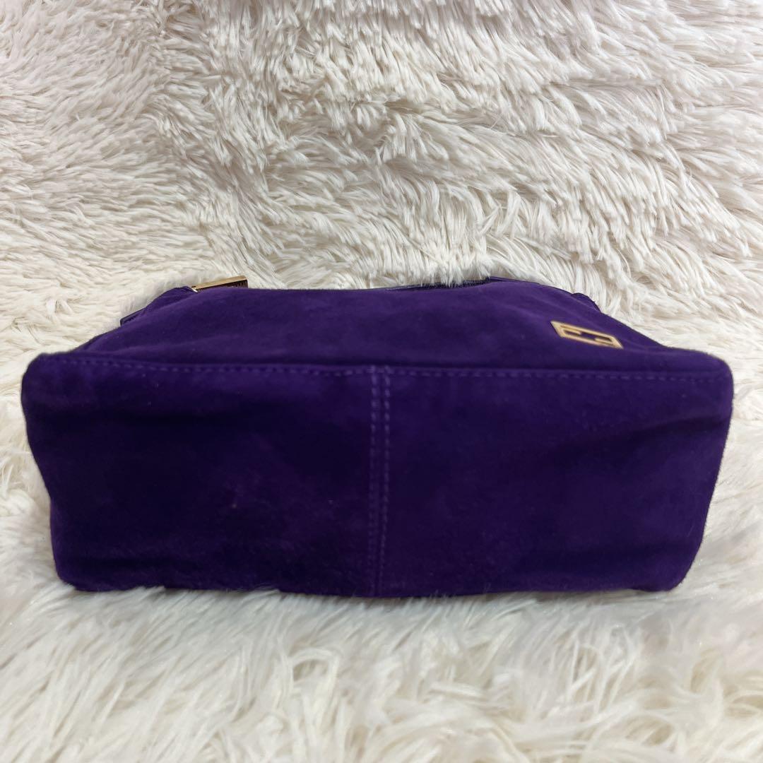 【外部美品】FENDI フェンディ 金具 ワンショルダー スウェード バッグ