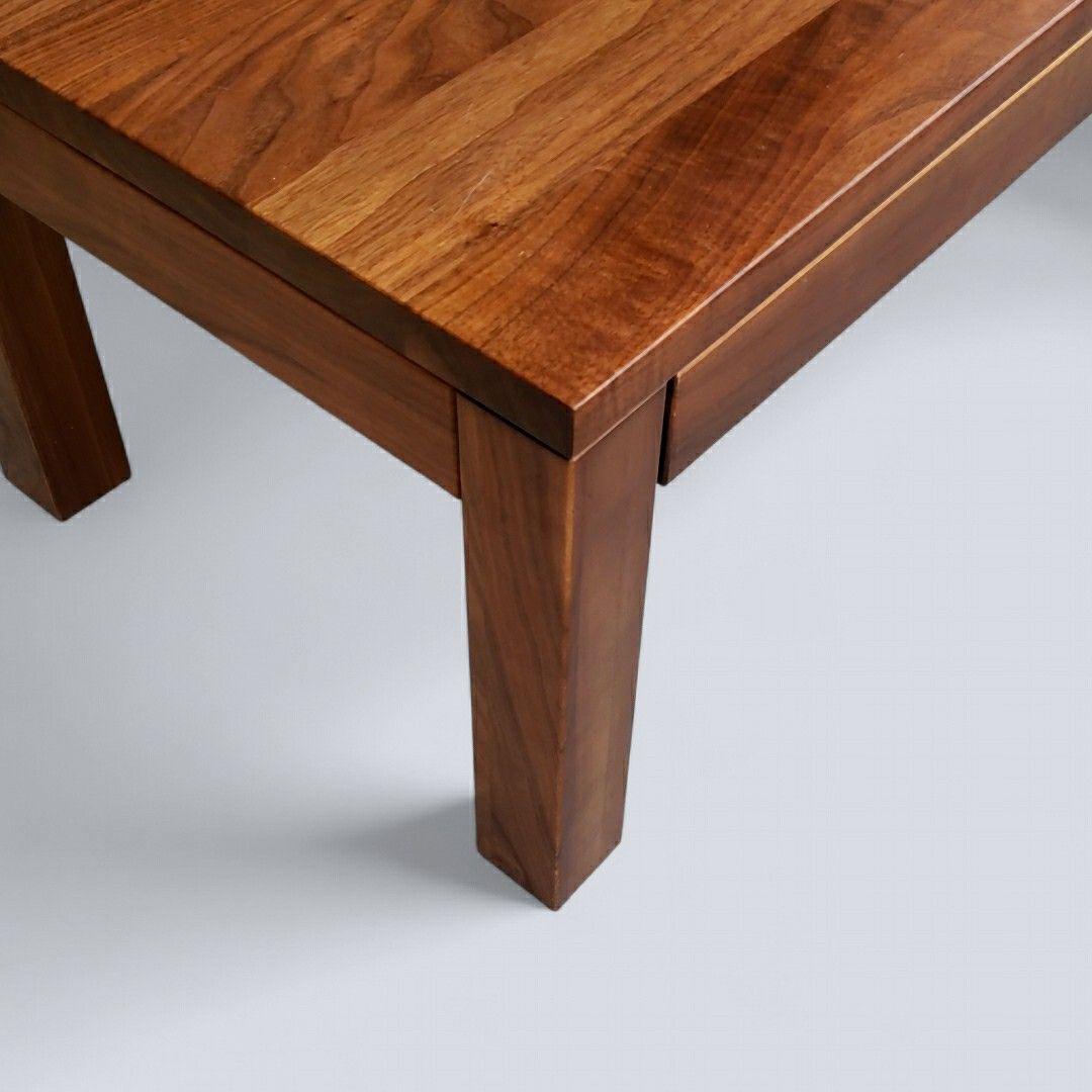 【廃盤】無印良品 無垢材 ローテーブル 引出し 天然木 ウォールナット
