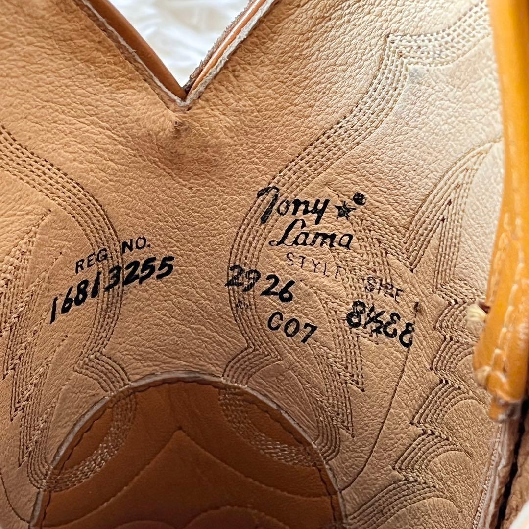 ⭐️未使用品⭐️　TonyLama　トニーラマ　ウエスタンブーツ　キャメル