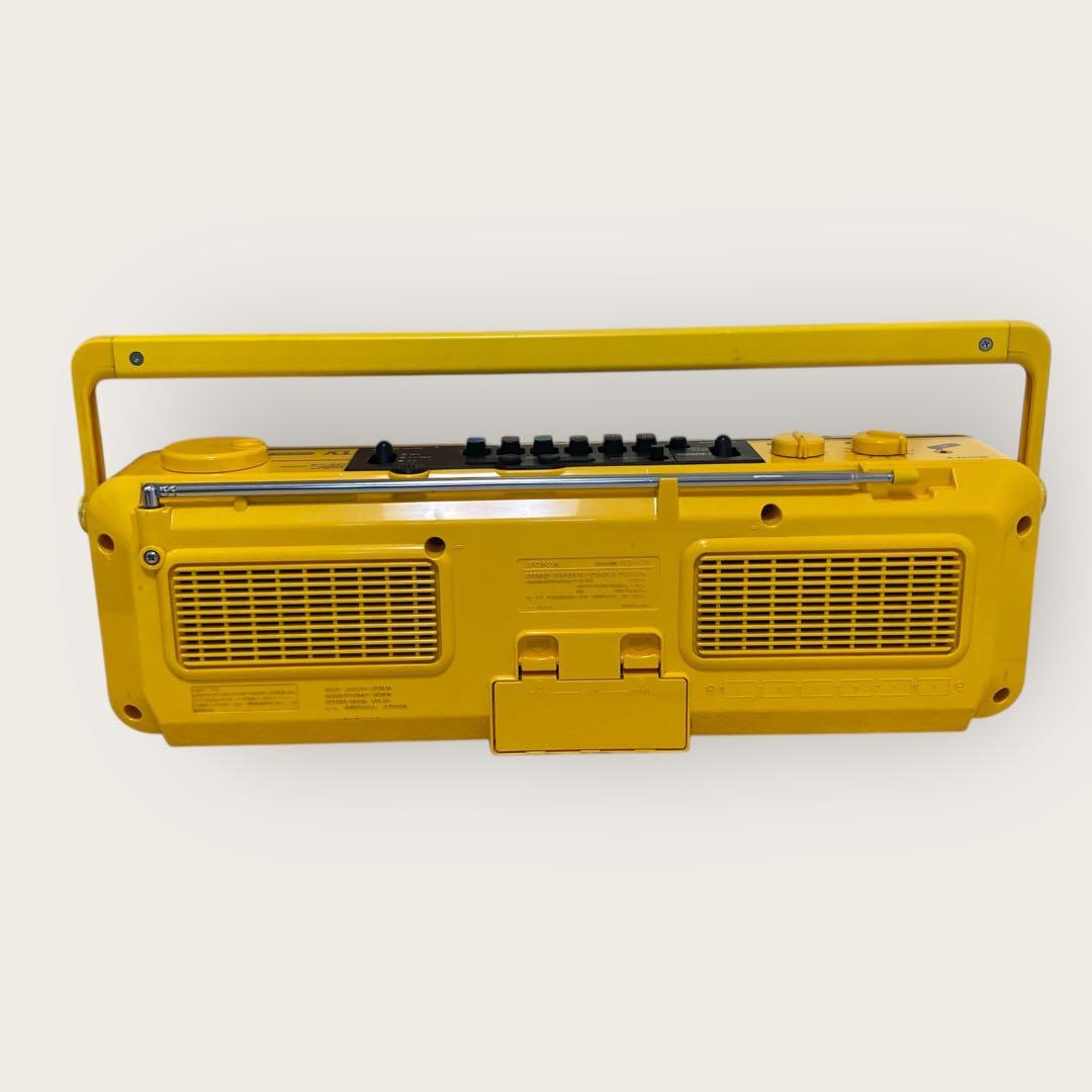 希少 動作品 SONY SPORTS CFS-V75 イエロー ラジカセ