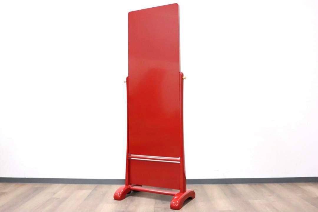 GMGF120○MATSUSO / 松創 秋草に朱 橘型 全身鏡 姿見 スタン