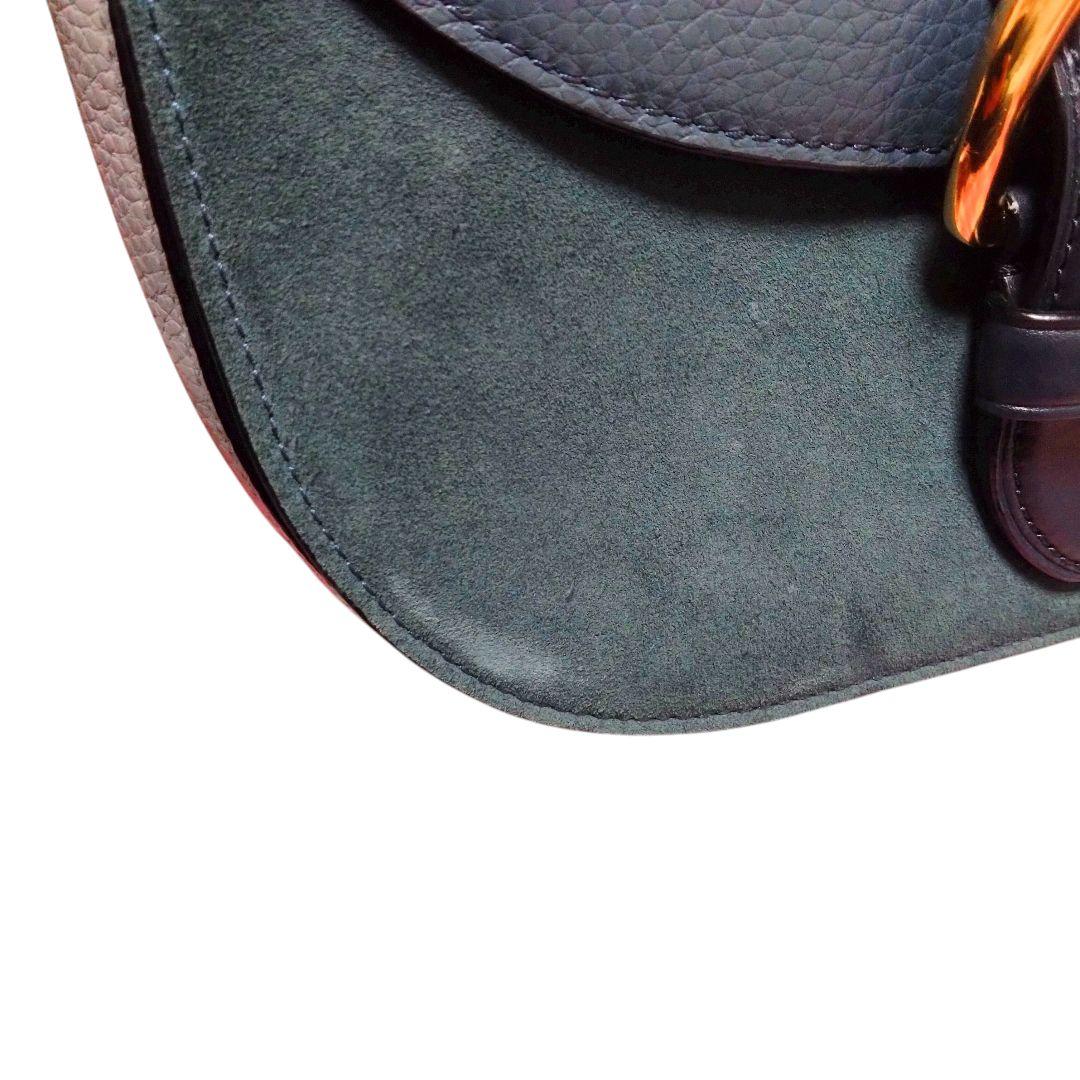 極美品 コーチ 2way ネイビー ショルダーバッグ クリオ23 C5688