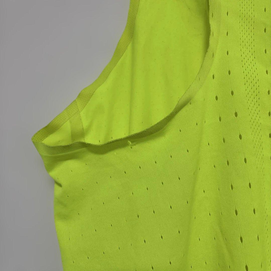 Nike DRI-FITランニングタンクトップ 蛍光フラッシュイエロー S