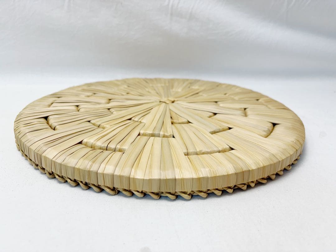 ほぼ未使用 茶道具 露地道具 円座 5客揃 藁竹 露地道具 敷物 点茶盤 紙箱