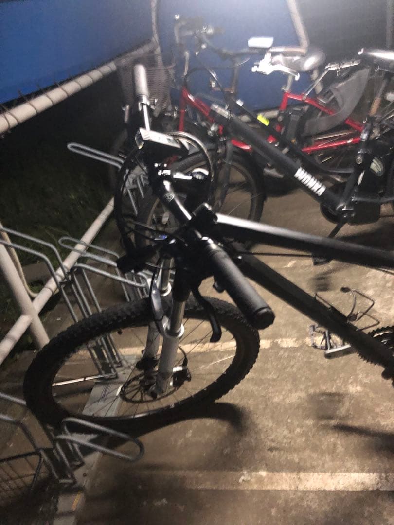 クロスバイク ブラック アルミフレーム