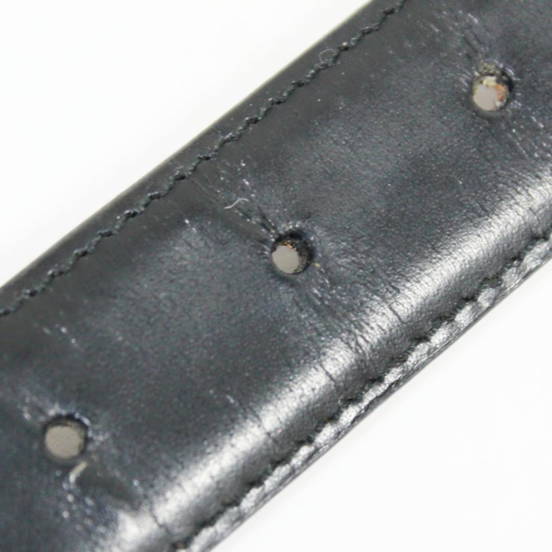 美品 グッチ ベルト G型バックル レザー ゴールド ブラック GUCCI