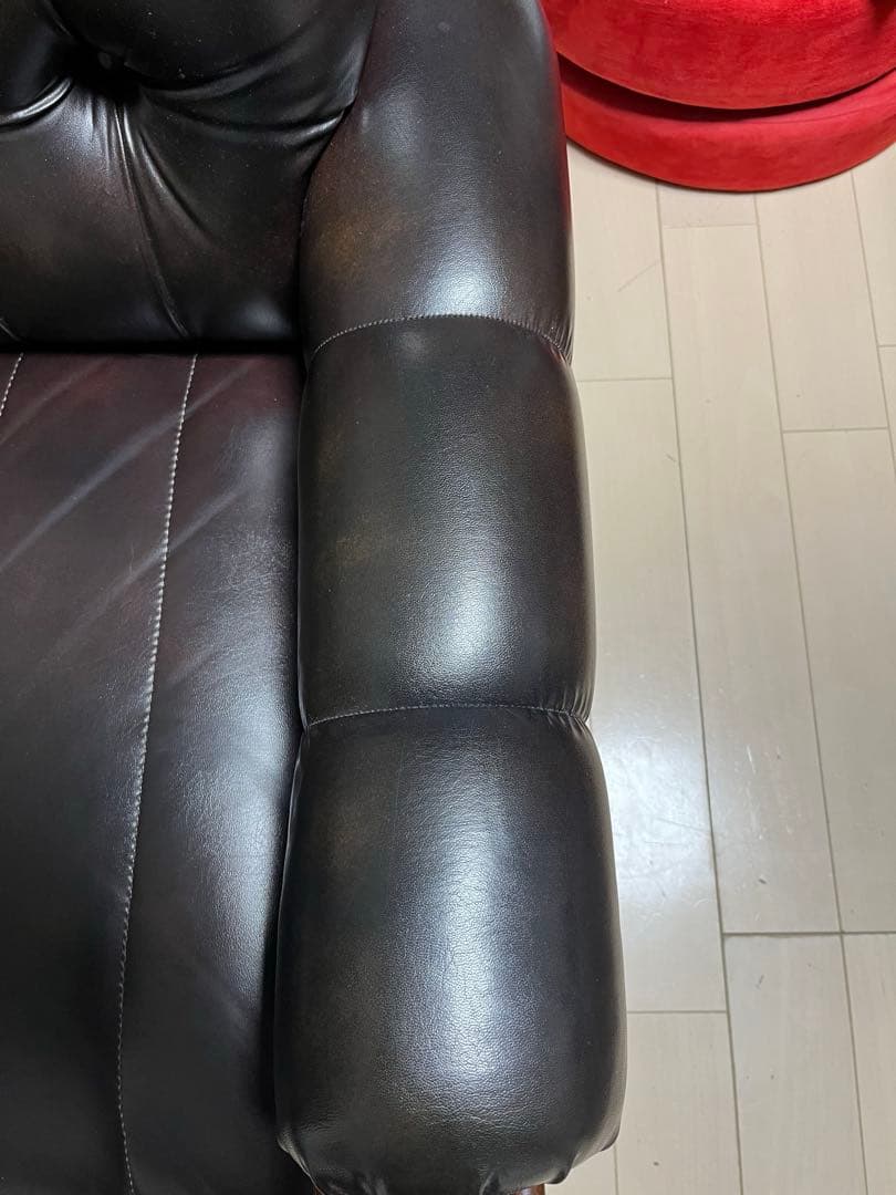 オールドカリモク　ヴィンテージソファ ミッドセンチュリー レザー 1脚