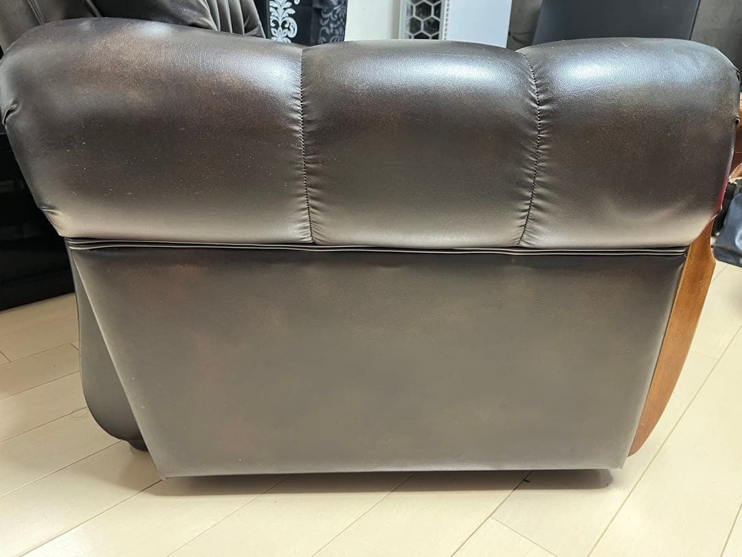 オールドカリモク　ヴィンテージソファ ミッドセンチュリー レザー 1脚