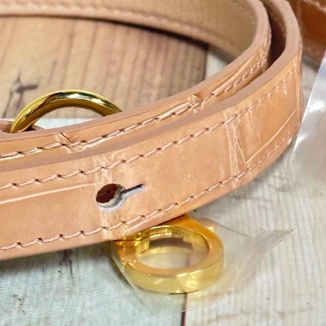 クロコダイル ハンドバッグ 2WAY ショルダーバッグ　シャイニング　アルムコ