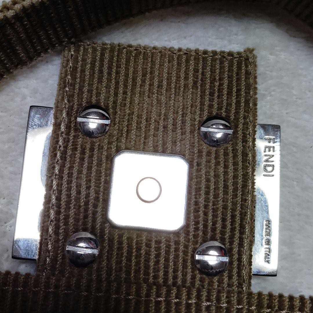 フェンディ　マンマバケット　ワンショルダーバッグ　コーデュロイ　美品　ベージュ