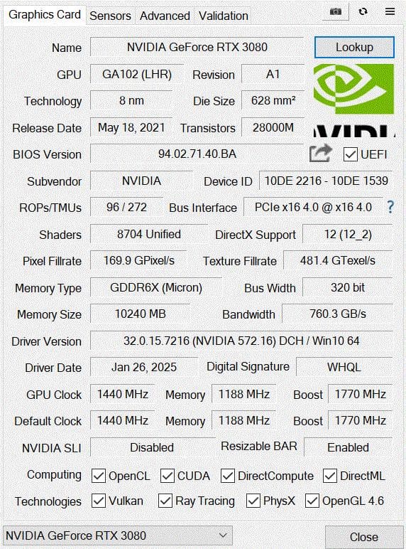 Geforce RTX3080 iCHILL X4 10GB グラフィックボード